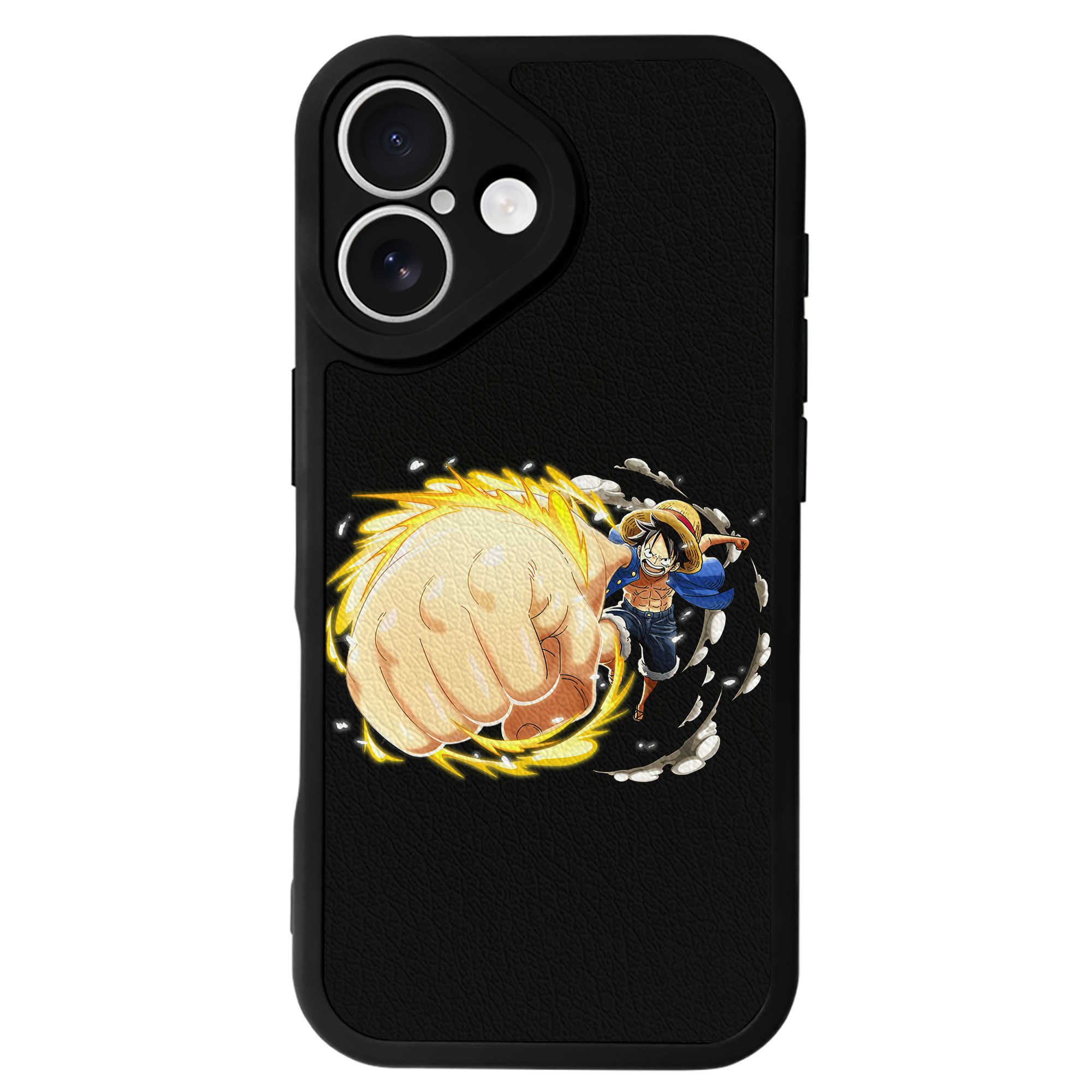 （画像用） ワンピース モンキー・D・ルフィ ONE PIECE Monkey D. Luffy 【iPhone 16シリーズ対応】シリコンスマホケース（レザー調） 材質：シリコン